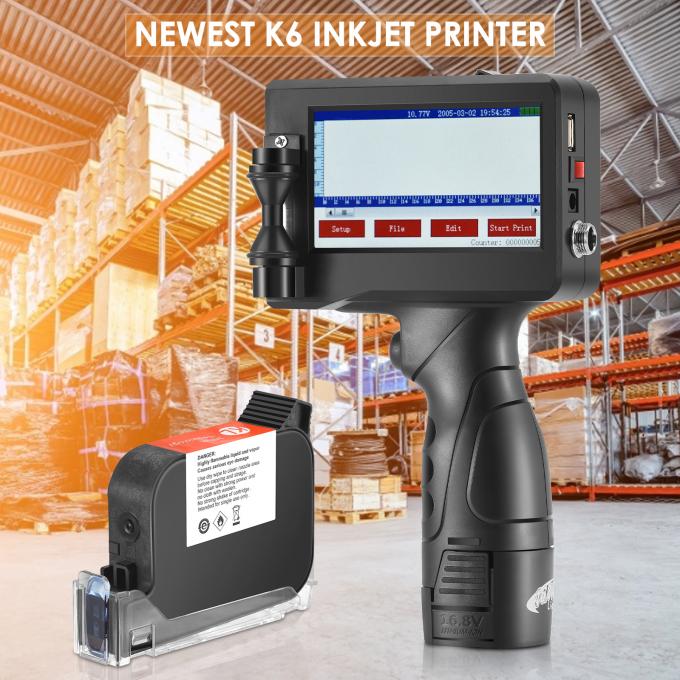 Impressora a jato de tinta Handheld Hand For Plastic de Kelier 2020new Mfg, caixa, metal