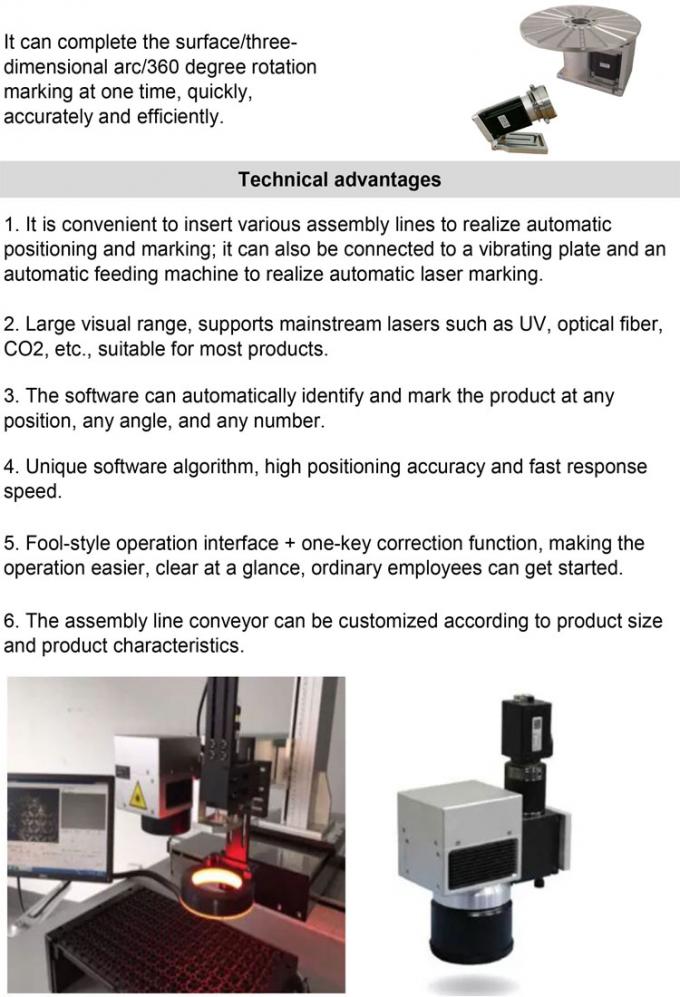 Laser de posicionamento visual dos componentes eletrônicos do sistema de detecção que marca a máquina automática da marcação do laser
